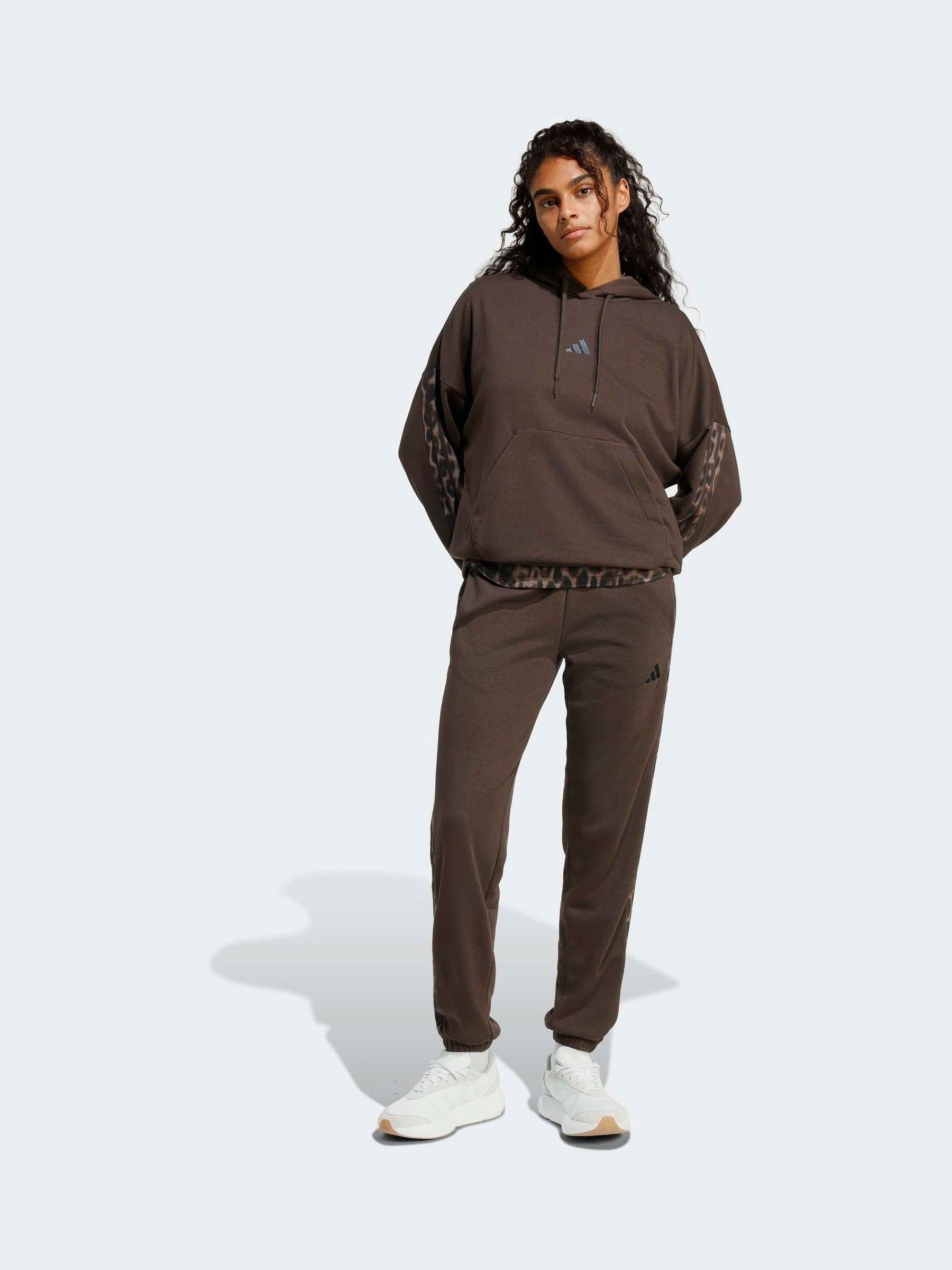 Buy adidas Brown Seasonal Essentials Leopard Print French Terry