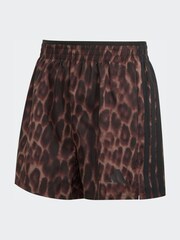 adidas Brown Workout Essentials Leopard Woven Shorts - Image 6 of 6