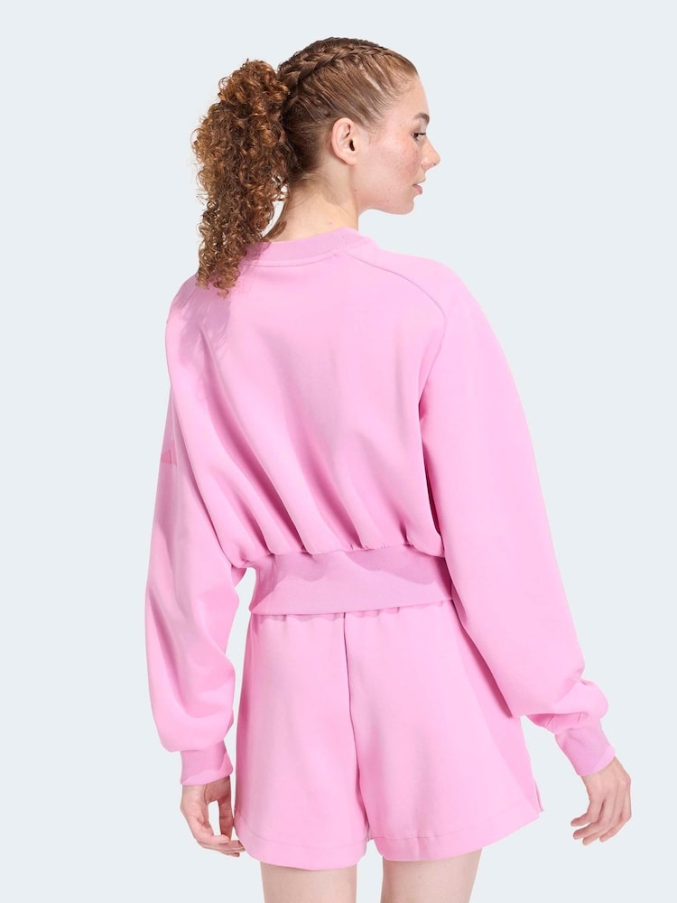 adidas Pink Soft Lux Sweatshirt - Image 2 of 6