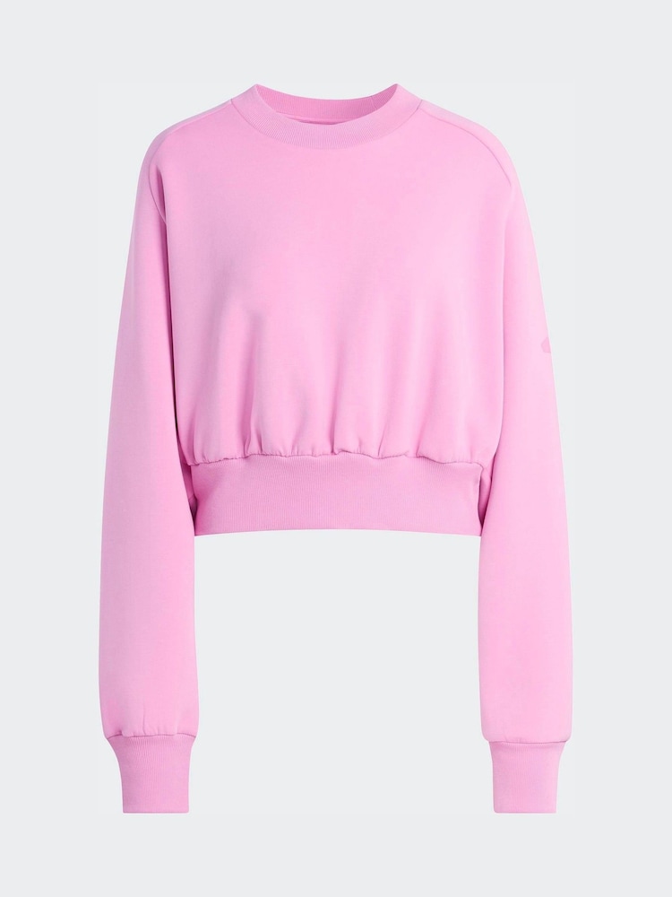 adidas Pink Soft Lux Sweatshirt - Image 6 of 6