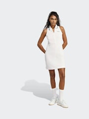 adidas White Seasonal Essentials Colorpop Dress With Embroidered Graphic - Image 3 of 6