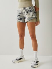 adidas Grey/Black Adi365 Spray Dye 2In1 Shorts - Image 1 of 4