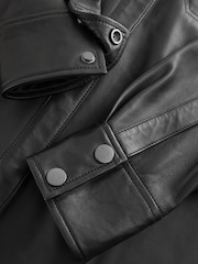 Nothing Ordinary Black Leather Shirt - Image 10 of 11