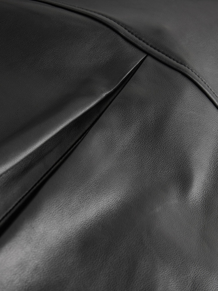 Nothing Ordinary Black Leather Shirt - Image 11 of 11