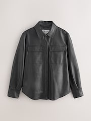 Nothing Ordinary Black Leather Shirt - Image 6 of 11