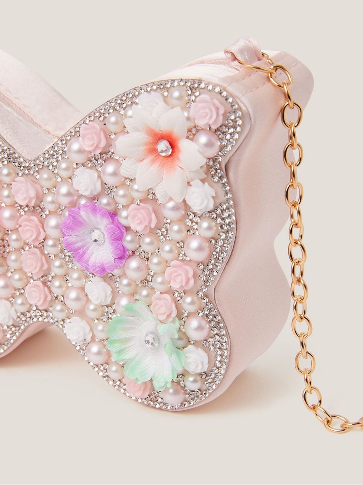 Monsoon White Embellished Butterfly Bag - Image 4 of 4