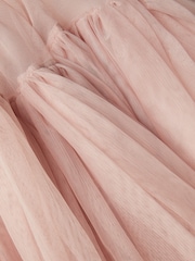 Monsoon Pink Ruby Asymmetric Flower Tulle Dress - Image 3 of 3