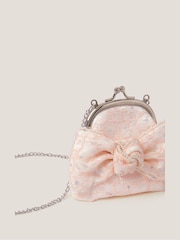 Monsoon Pink Lace Bow Bridesmaid Bag - Image 3 of 4
