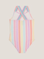 Monsoon Pink Stripe Pastel Swimsuit - Image 2 of 3