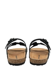 Dunlop Black Leather Mule Sandals - Image 2 of 3