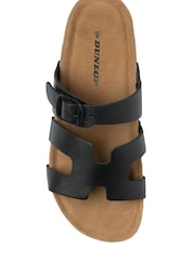 Dunlop Black Leather Mule Sandals - Image 3 of 3