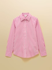 Joules Classic Fit Pink Striped Poplin Shirt - Image 10 of 10