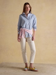 Joules Boyfriend Fit Blue Striped Poplin Shirt - Image 3 of 9