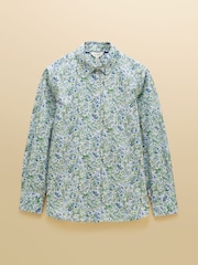 Joules Green Ditsy Boyfriend Fit Poplin Shirt - Image 11 of 11