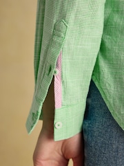 Joules Ida Green Long Sleeve Cotton Shirt - Image 8 of 9