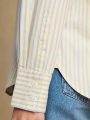 Joules Boyfriend Fit Yellow Stripe Oxford Shirt - Image 10 of 12