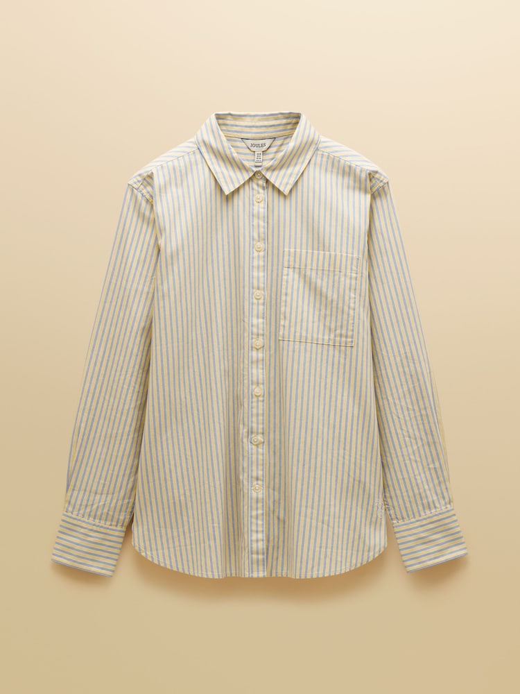 Joules Yellow Striped Boyfriend Fit Oxford Shirt - Image 10 of 10 Joules Yellow Striped Boyfriend Fit Oxford Shirt - Image 10 of 10