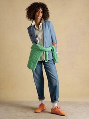 Joules Boyfriend Fit Yellow Stripe Oxford Shirt - Image 11 of 12