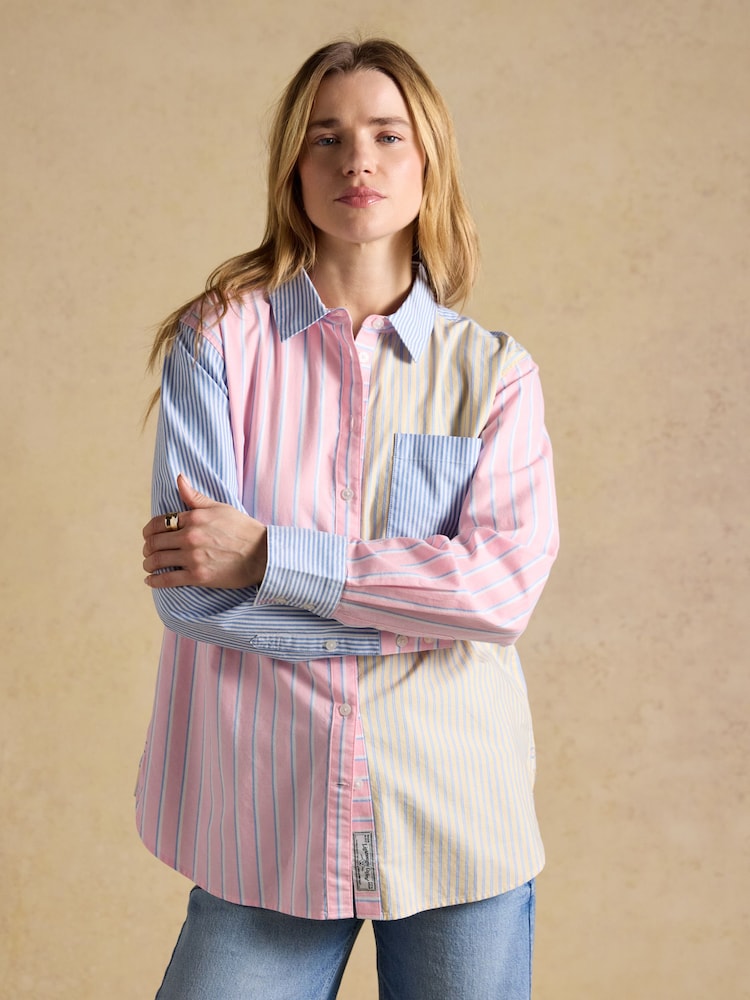 Joules Boyfriend Fit Hotchpotch Striped Oxford Shirt - Image 1 of 11 Joules Boyfriend Fit Hotchpotch Striped Oxford Shirt - Image 1 of 11