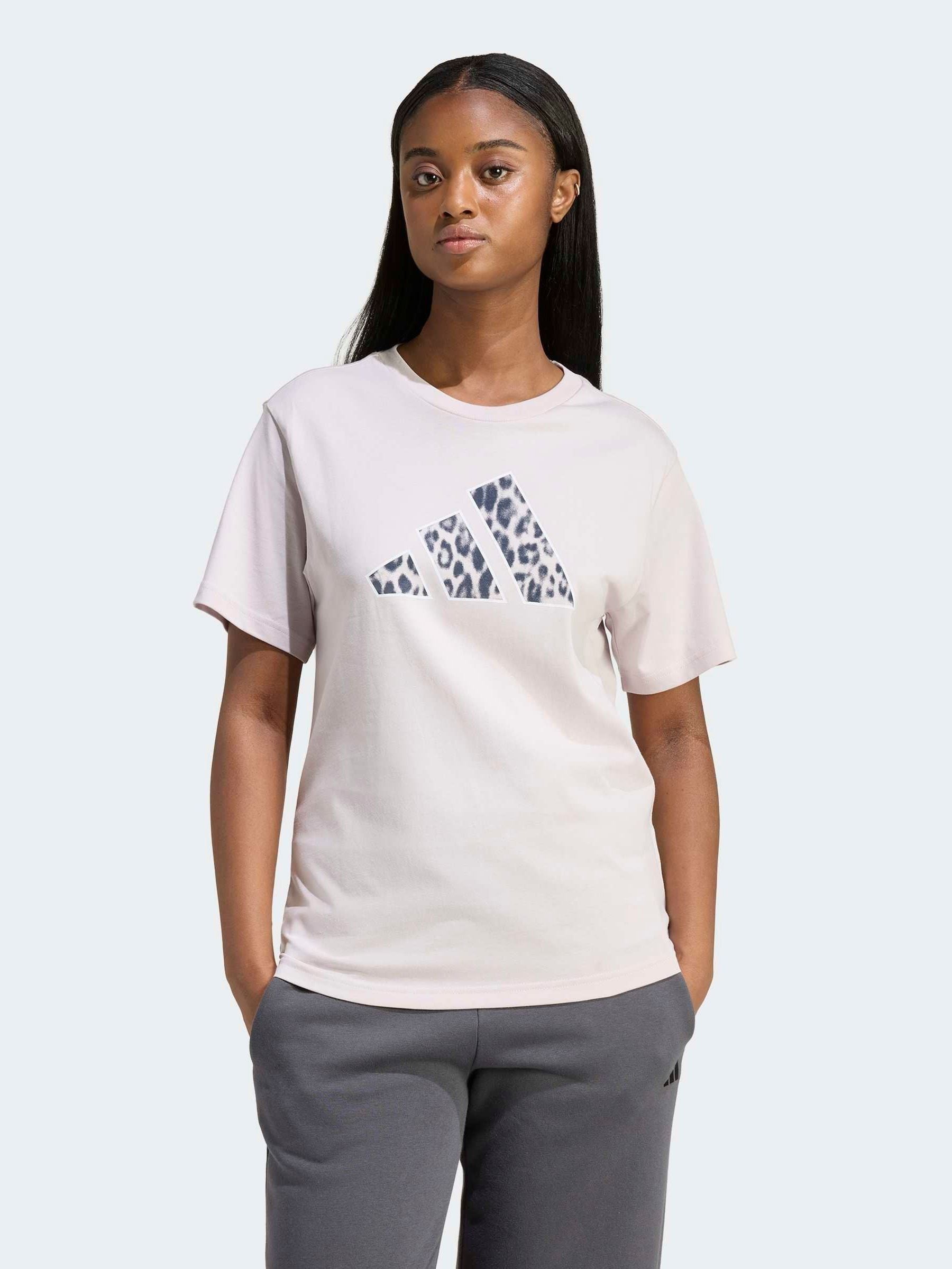 Buy adidas Cream Animal Print T-Shirt from the Next UK online shop