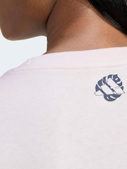 adidas Purple Animal Print T-Shirt - Image 5 of 6