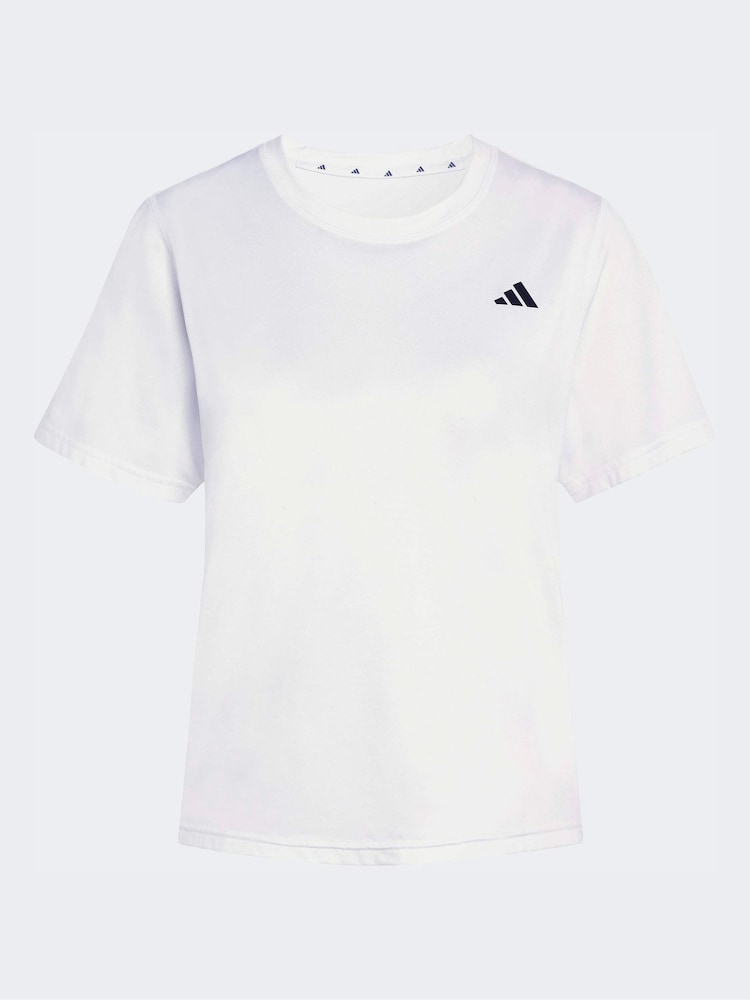 adidas White Workout Essentials Crew Neck T-Shirt - Image 6 of 6