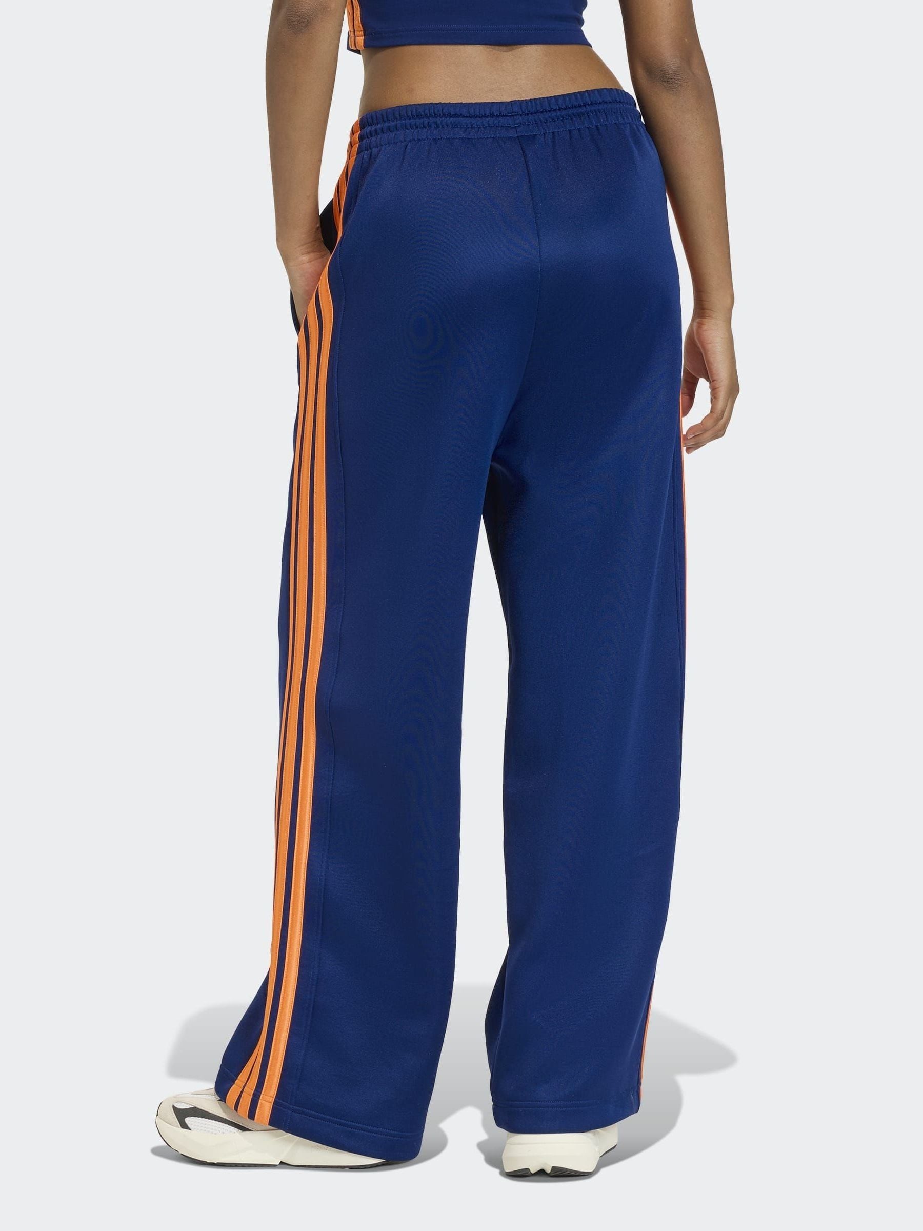 Buy adidas Blue/Orange Stadium Loose Fit 3-Stripes Trackpant