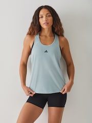 adidas Green Train Essentials Minimal Branding Racerback Tank Vests - Image 2 of 4