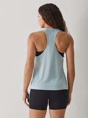adidas Green Train Essentials Minimal Branding Racerback Tank Vests - Image 3 of 4