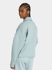 adidas Green Essentials Linear Polo Sweatshirt - Image 5 of 6