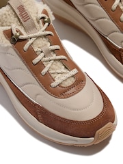 FitFlop F-Mode Flow Shearling Mix Brown Sneakers - Image 4 of 5