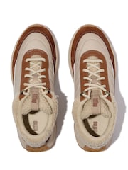 FitFlop F-Mode Flow Shearling Mix Brown Sneakers - Image 5 of 5