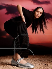 FitFlop Delicato Crystal Buckle Leather Mary Janes Shoes - Image 1 of 7