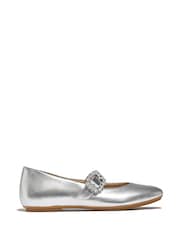 FitFlop Delicato Crystal Buckle Leather Mary Janes Shoes - Image 3 of 7