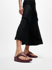 FitFlop Lulu Crinkled Shimmer Toe Post Sandals - Image 1 of 5
