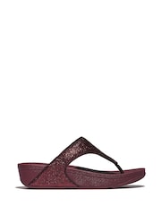 FitFlop Lulu Crinkled Shimmer Toe Post Sandals - Image 2 of 5
