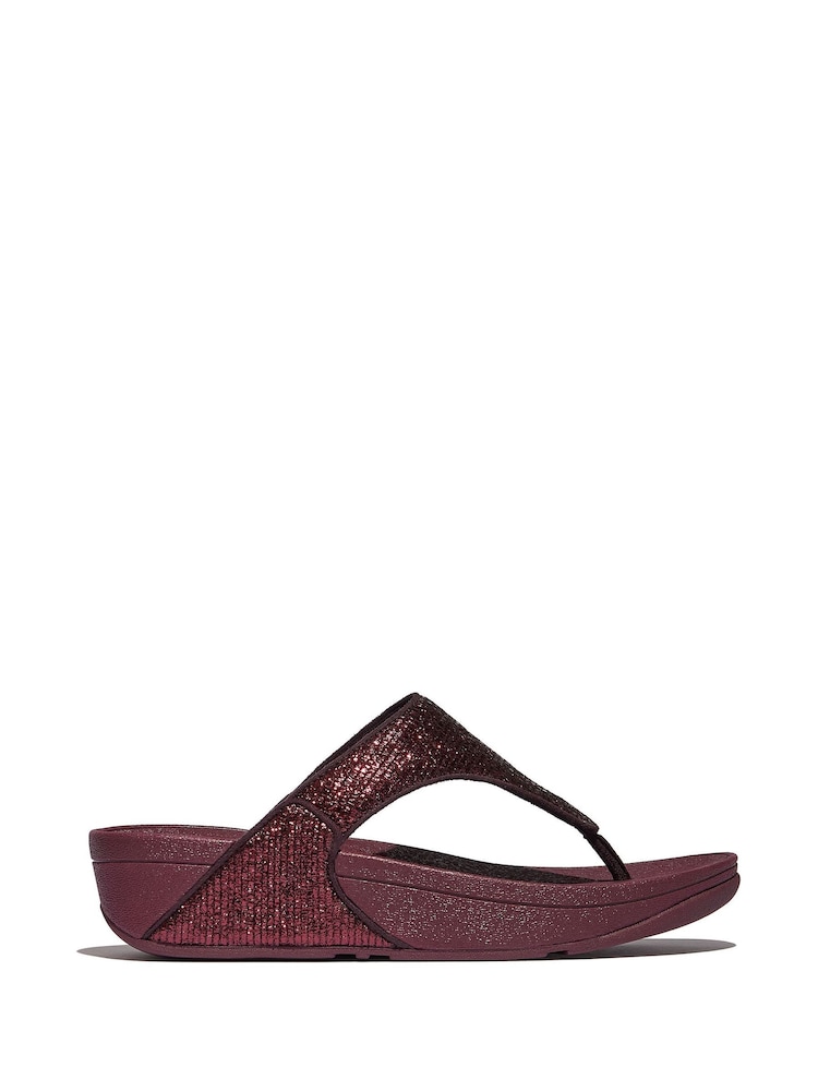 FitFlop Lulu Crinkled Shimmer Toe Post Sandals - Image 2 of 5