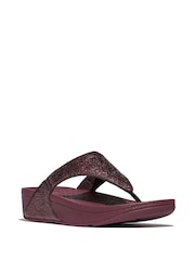 FitFlop Lulu Crinkled Shimmer Toe Post Sandals - Image 3 of 5