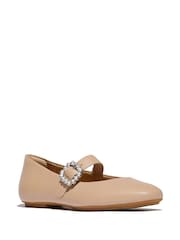 FitFlop Delicato Crystal Buckle Leather Mary Janes Shoes - Image 2 of 5