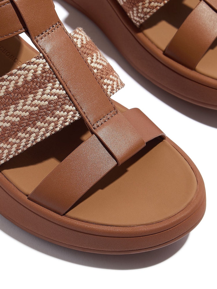 FitFlop F-Mode V-Weave Leather Fisherman Black Sandals - Image 5 of 5