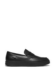 FitFlop Mens Rally Leather Penny Black Loafers - Image 1 of 4
