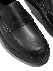 FitFlop Mens Rally Leather Penny Black Loafers - Image 4 of 4