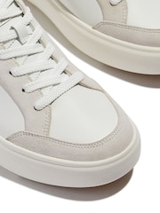 FitFlop Leopard Print Backtab Leather Suede White Sneakers - Image 5 of 5