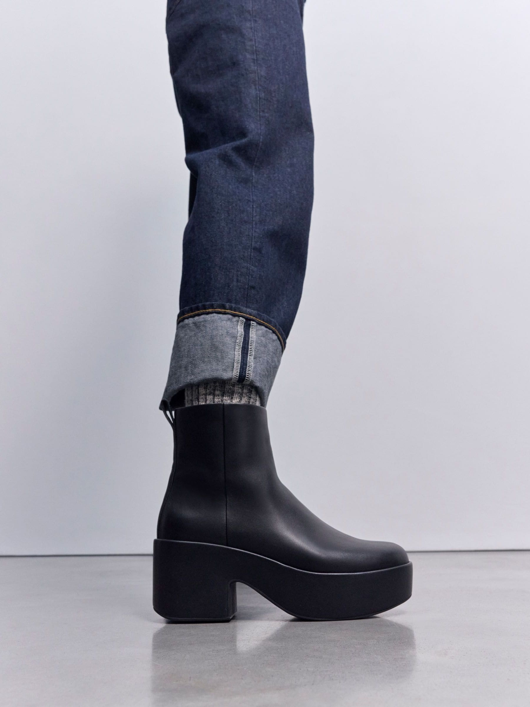 Buy FitFlop Black Platforms Leather Heeled Ankle Boots from Next