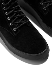 FitFlop F-Mode Suede Lace Up Flatform Ankle Black Boots - Image 5 of 5