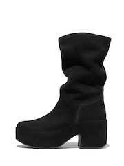 FitFlop Platforms Slouch Suede Heeled Short Boots - Image 3 of 6