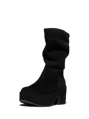 FitFlop Platforms Slouch Suede Heeled Short Boots - Image 4 of 6
