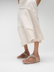 FitFlop Lulu Maxi Crystal Toe Post Black Sandals - Image 1 of 5