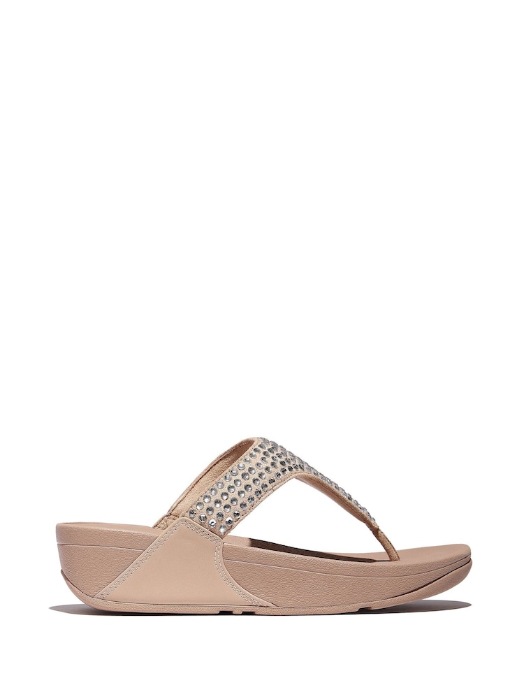 FitFlop Lulu Maxi Crystal Toe Post Black Sandals - Image 2 of 5