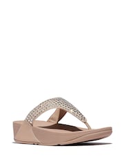 FitFlop Lulu Maxi Crystal Toe Post Black Sandals - Image 3 of 5